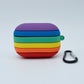 Protector para Airpods Rainbow con llavero.