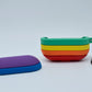 Protector para Airpods Rainbow con llavero.