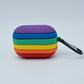 Protector para Airpods Rainbow con llavero.