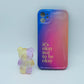 Funda protectora para iPhone con soporte para celular de oso