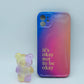 Funda protectora para iPhone con soporte para celular de oso