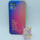 Funda protectora para iPhone con soporte para celular de oso