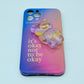 Funda protectora para iPhone con soporte para celular de oso
