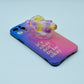Funda protectora para iPhone con soporte para celular de oso