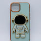 Funda protectora para iPhone 14 con soporte para celular de Astronauta