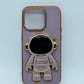 Funda protectora para iPhone 14 Pro con soporte para celular de Astronauta