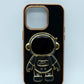 Funda protectora para iPhone 14 Pro con soporte para celular de Astronauta