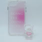 Funda protectora para iPhone con soporte para celular de oso con corazón